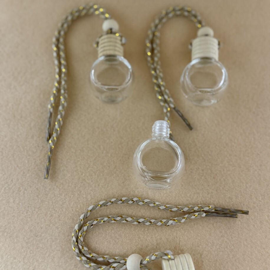 10ml İpli Oda Araba Kokusu Oval Cam Şişe (100 Adet)