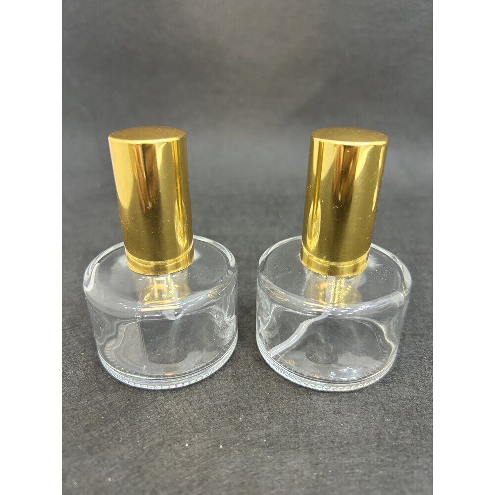 50ml Gold Kapaklı Sprey Başlıklı Silindir Cam Şişe
