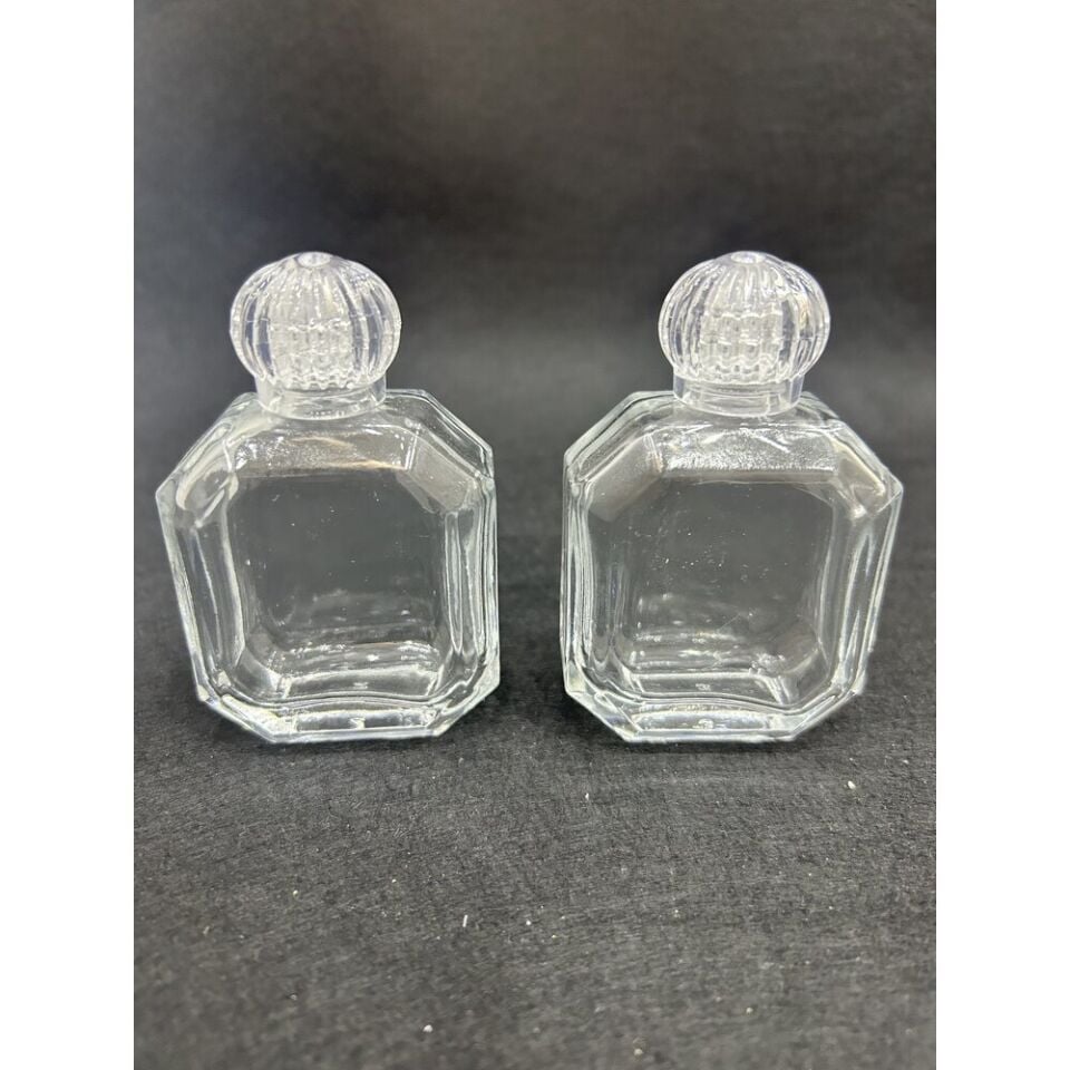 50ml Sekizgen Cam Kolonya Şişesi (100 Adet)