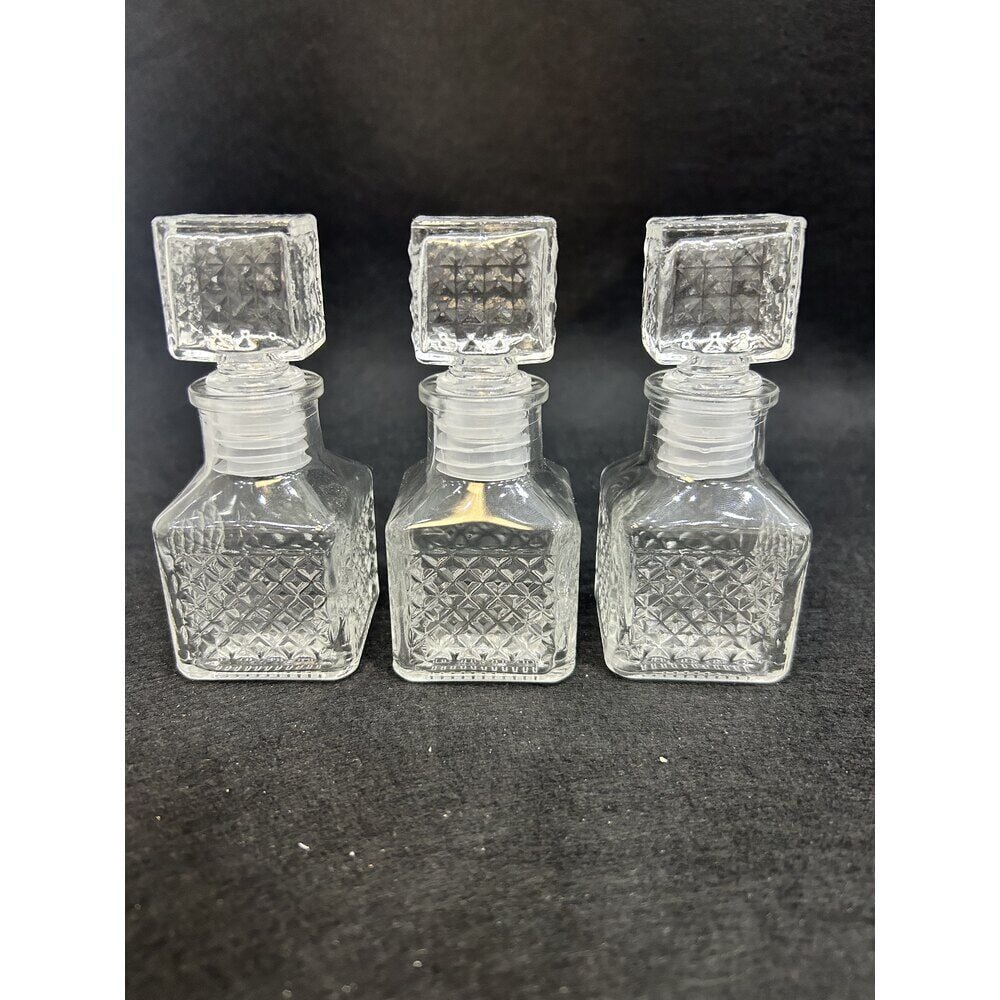 50ml Kare, Kapaklı Cam Kolonya Şişesi