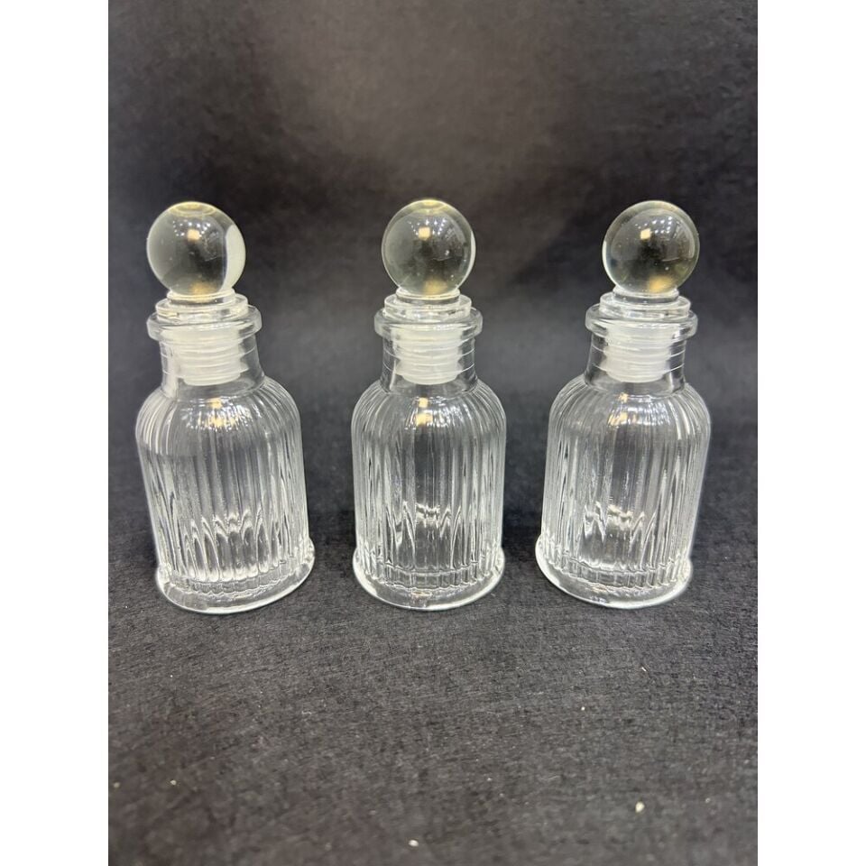 50ml Misket Tıpalı Cam Kolonya Şişesi (100 Adet)