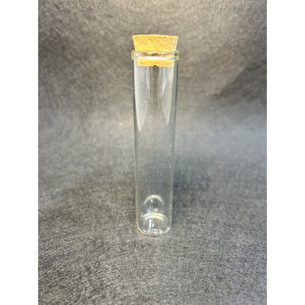 10cm Mantar tıpalı cam tüp şişe (1 Kutu 300 Adet)
