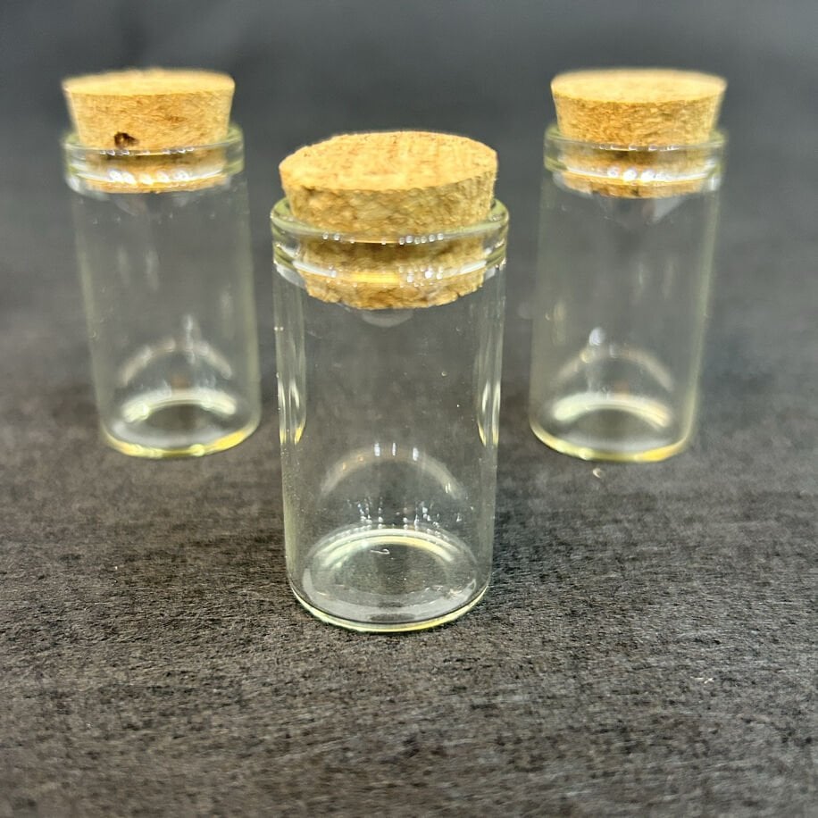 4cm Mantar tıpalı cam tüp şişe (1 Kutu 300 Adet)