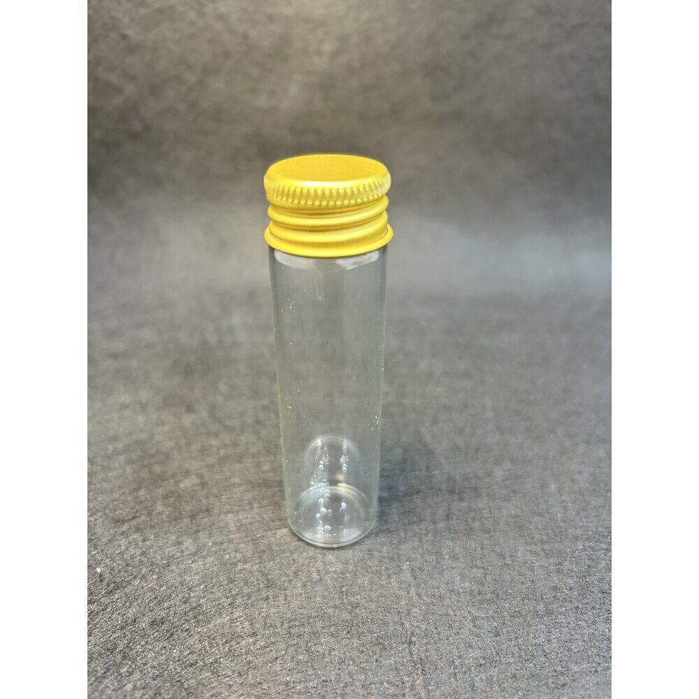 8cm Gold metal kapaklı cam tüp şişe
