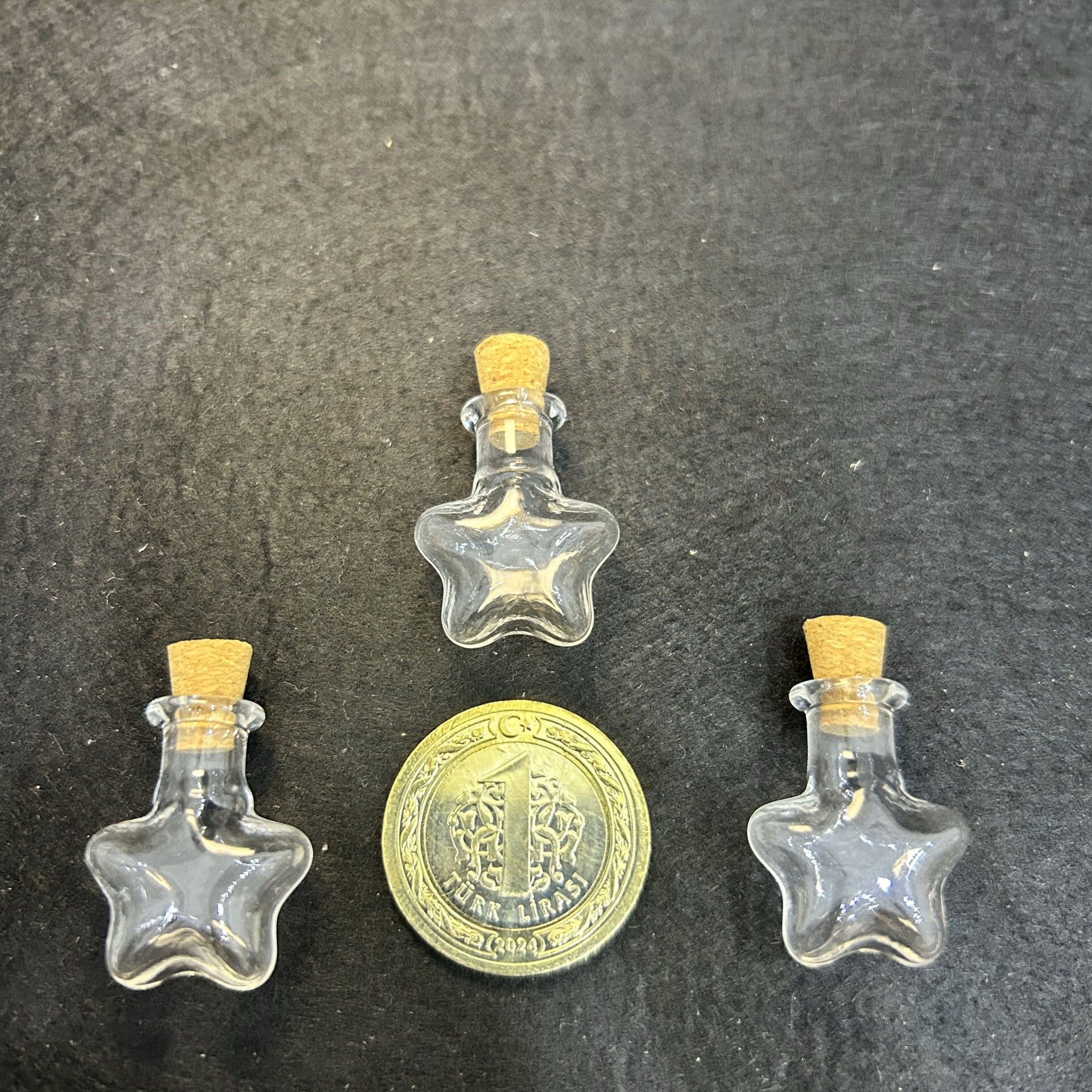 mini yıldız şişe mantar tıpalı (100 Adet)