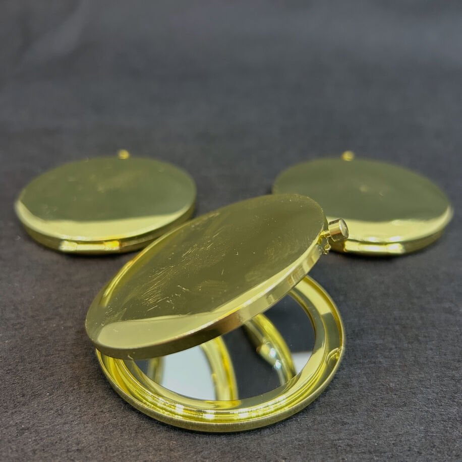 Gold Yuvarlak Çelik Ayna 7cm çap