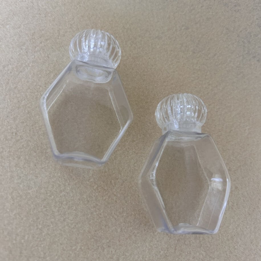 40ml Kristal Kapaklı Plastik Altıgen Şişe