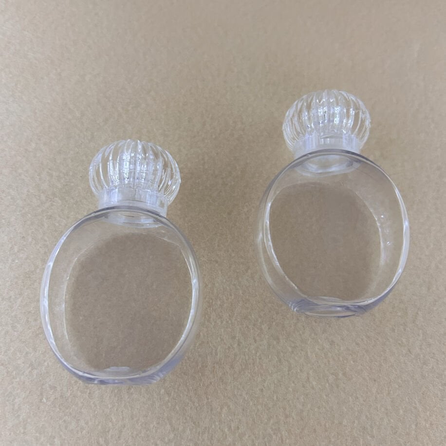 40ml Kristal Kapaklı Plastik Oval Şişe (100 Adet)