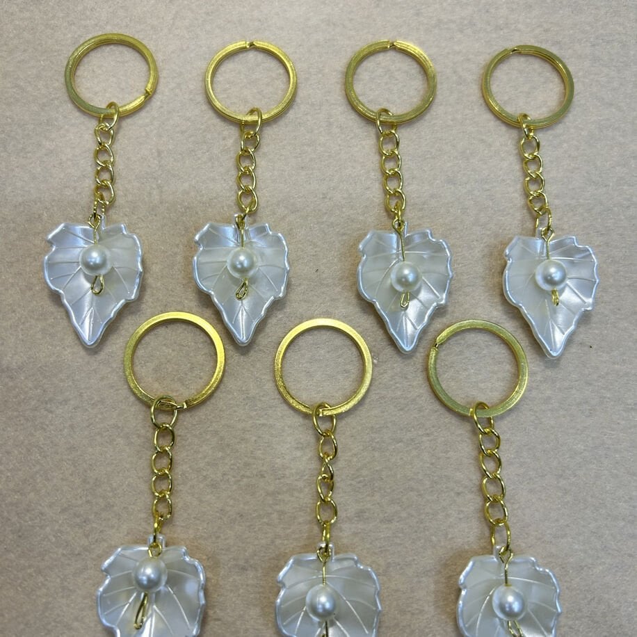 Plastik İncili Yaprak Anahtarlık (100 Adet)