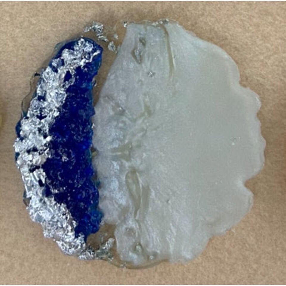 Gümüş Lacivert Taşlı Epoksi Magnet 100 Adet