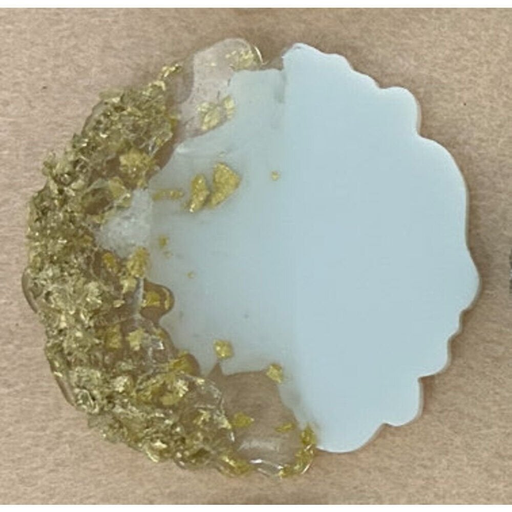 Gold Taşlı Beyaz Zemin Epoksi Magnet 100 Adet