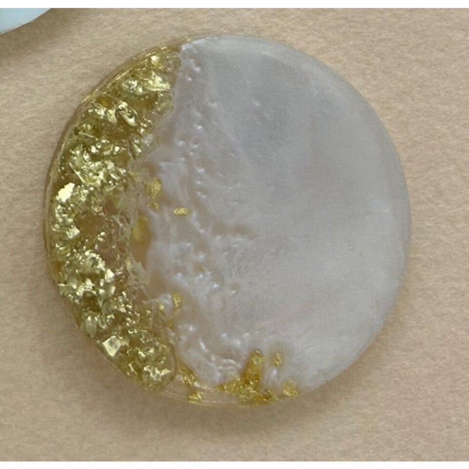 Yuvarlak Gold Taşlı Epoksi Magnet