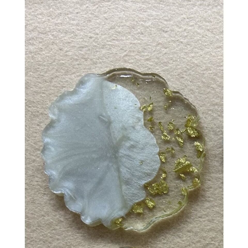 Tırtıklı Sedef Gold Epoksi Magnet 100 Adet