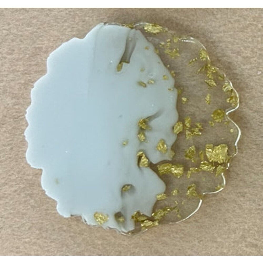 Tırtıklı Beyaz Gold Epoksi Magnet