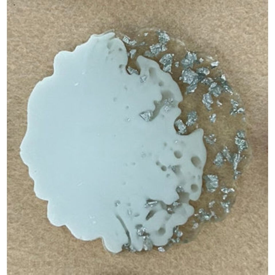 Tırtıklı Beyaz Gümüş Epoksi Magnet 100 Adet