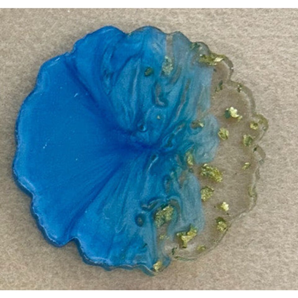 Tırtıklı Mavi Gold Epoksi Magnet 100 Adet