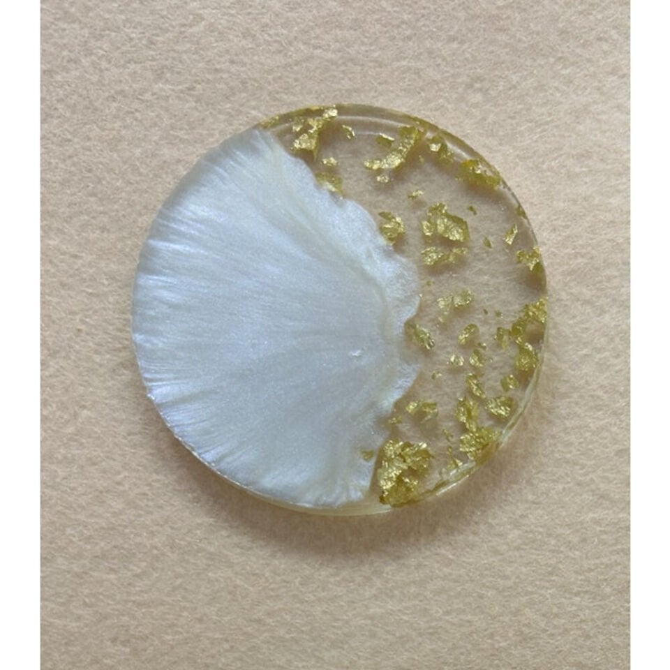 Yuvarlak Sedef Gold Epoksi Magnet