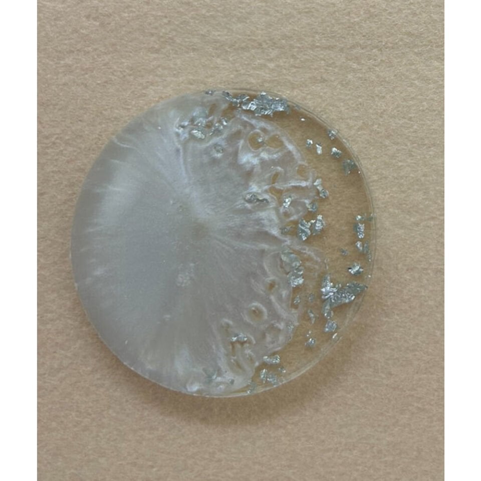 Yuvarlak Sedef Gümüş Epoksi Magnet 100 Adet