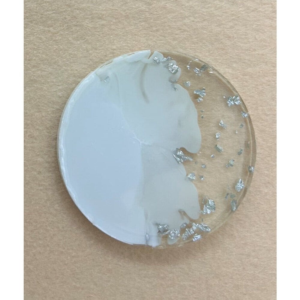 Yuvarlak Beyaz Gümüş Epoksi Magnet 100 Adet