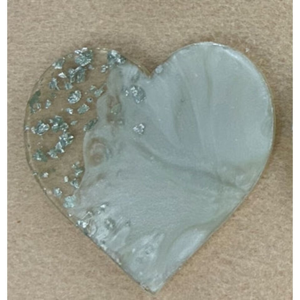 Kalpli Sedef Gümüş Epoksi Magnet 100 Adet