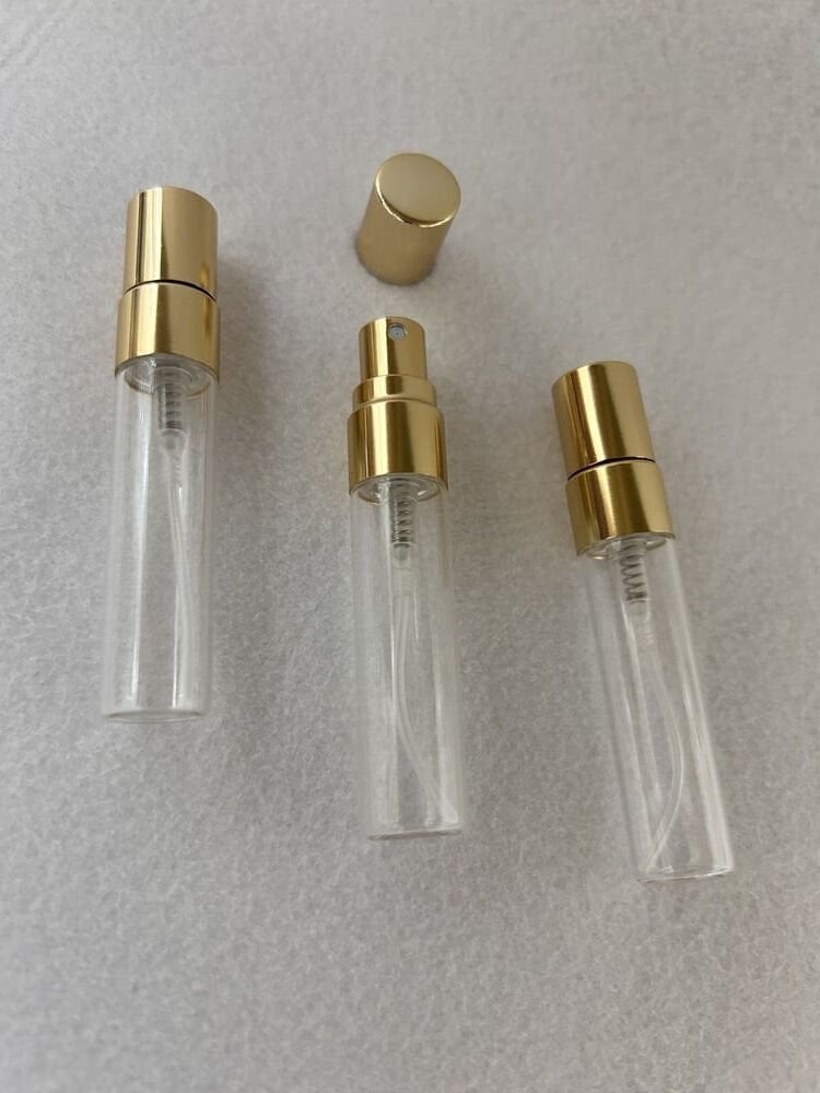 5ml 6.5cm Silindir Gold Sprey Başlıklı Cam şişe