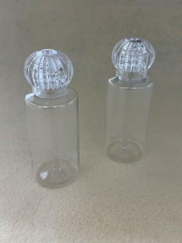 Silindir Kristal Kapaklı 40ml Plastik Şişe