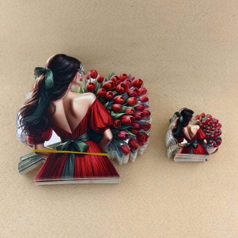 Şişe Kartı Gelin Buketi 50li Set