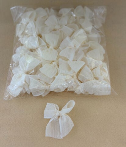 Keten Kurdele Fiyonk Krem 50li Paket