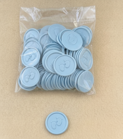Ayak İzi Mühür Mavi 100lü Paket