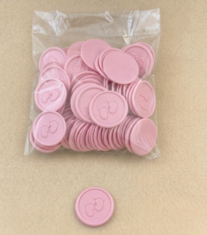 Ayak İzi Mühür Pembe 100lü Paket
