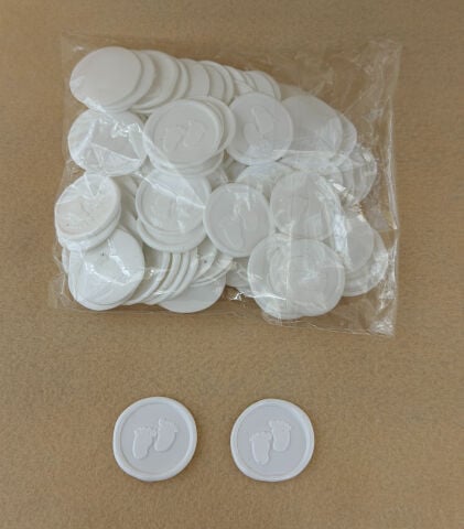 Ayak İzi Mühür Beyaz 100lü Paket